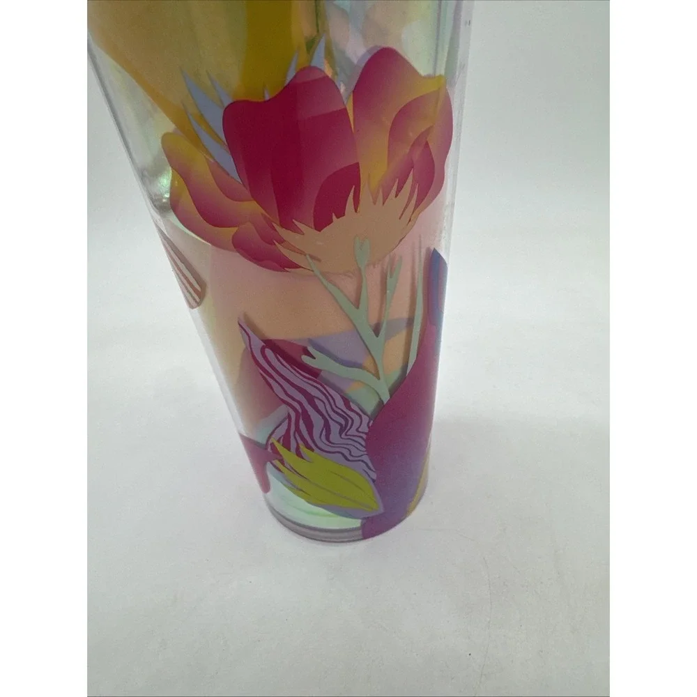 2024 Starbucks Summer Flower Field Straw Topper Venti 24 Oz Cold Cup Tumbler